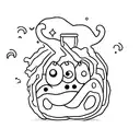 poop emoji outline tattoo design idea