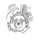 poop emoji outline tattoo design idea