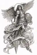 St. Michael archangel tattoo design idea