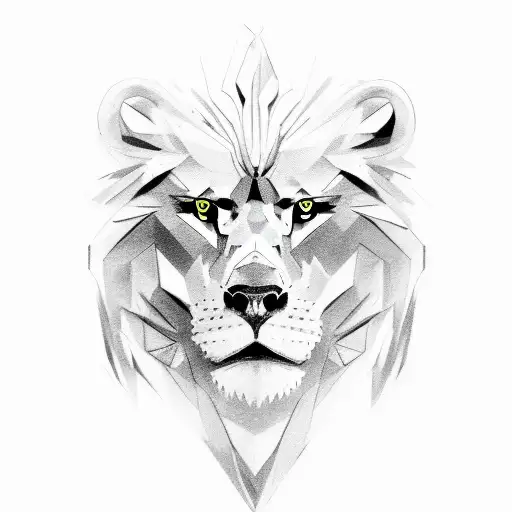 3 faces, bold eagle looking to the left, above a lion head faded on the right side looking forward, wolve face looking  tattoo design idea