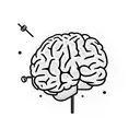 brain with gym objects tattoo design idea