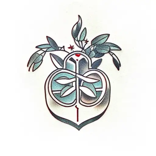 olive tree tattoo design idea