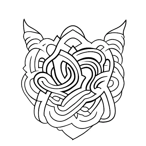 number 2 tattoo design idea