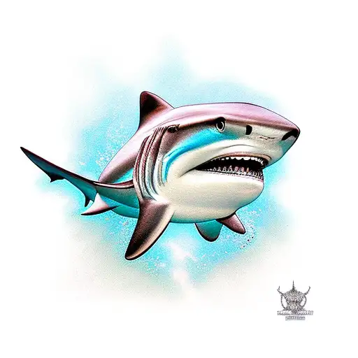 one Tooth from Blacktip reef shark  tattoo design idea