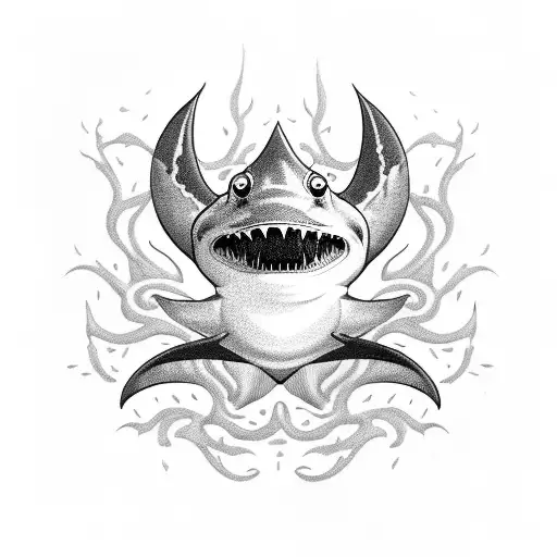 Tooth from Blacktip reef shark  tattoo design idea