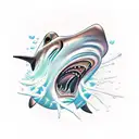 one Tooth from Blacktip reef shark  tattoo design idea