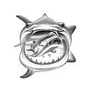 one Tooth from Blacktip reef shark  tattoo design idea