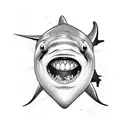 Tooth from Blacktip reef shark  tattoo design idea