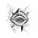 Tooth from Blacktip reef shark  tattoo design idea