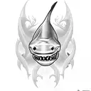Tooth from Blacktip reef shark  tattoo design idea