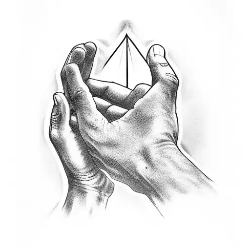 jesus praying hands tattoo design idea