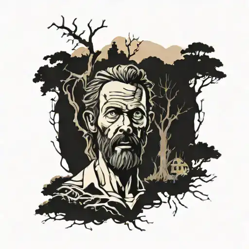 The walking dead trees tattoo design idea