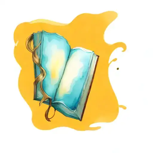 witches book, trans colors tattoo design idea