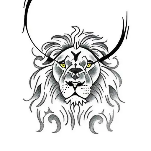 lion rampant  tattoo design idea