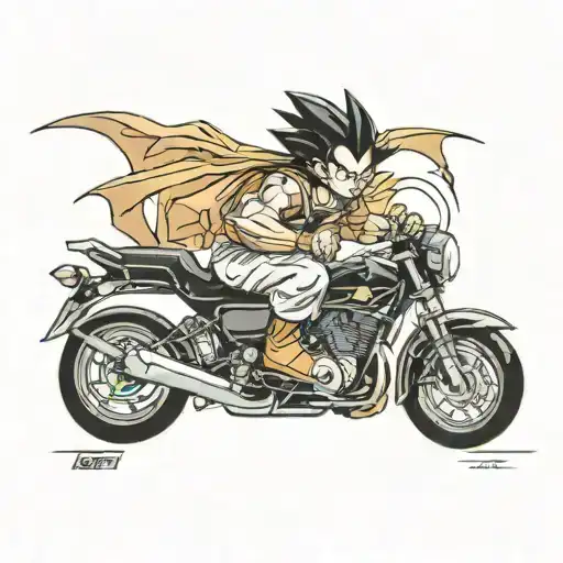 black trunk dbz tattoo design idea