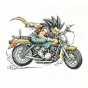 black trunk dbz tattoo design idea