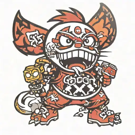 Badtz-Maru "bad boy" with "143" and "224" tattoed on him  tattoo design idea