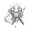 rock and roll tattoo design idea