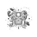 rock and roll tattoo design idea