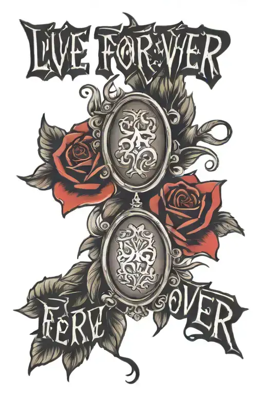 live forever lyrics written tattoo design idea