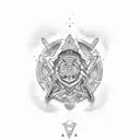 alpha omega tattoo design idea