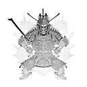 A samurai armor adorned with dragon motifs tattoo design idea