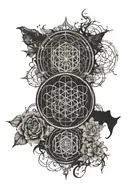 Bring me the Horizon Sempiternal Logo with all 3 polaris albums combined tattoo design idea
