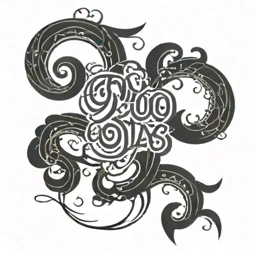 I want the words "900 DAYS" calligraphy tattoo, horizontal all one one line, to go across the stomach.  tattoo design idea