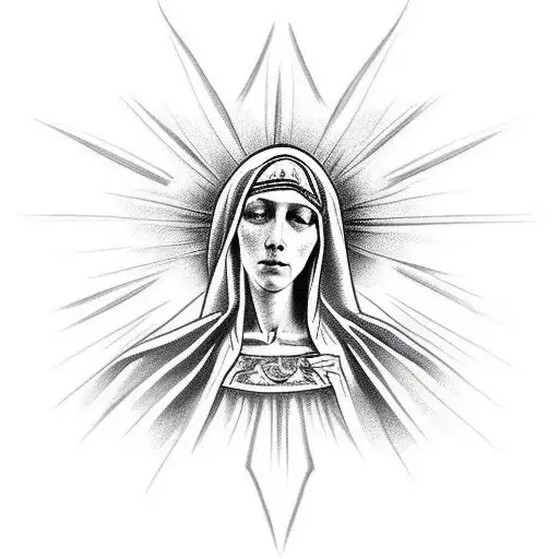 VIRGIN MARY tattoo design idea