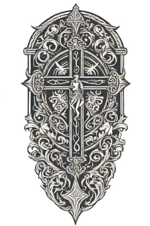 Christ salvation worship reckless love John 3:16 scripture intertwined tattoo design idea