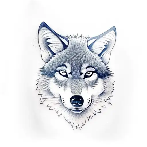 Design a realistic tattoo of a wolf wearing a correctional officer uniform, symbolizing your occupation and love for wolves. tattoo design idea