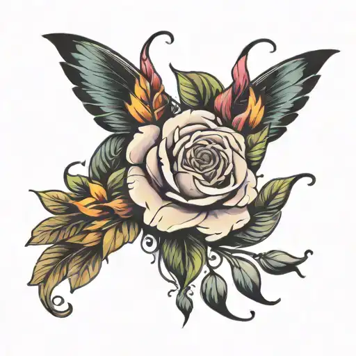 the end of something the beginning of something new tattoo design idea