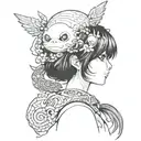 chihiro studio ghibli tattoo design idea