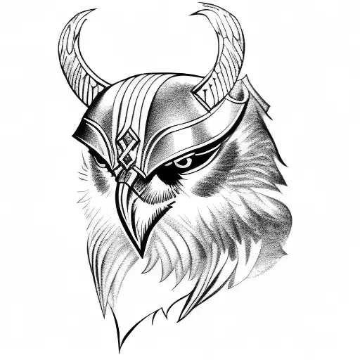 Odin's ravens tattoo design idea