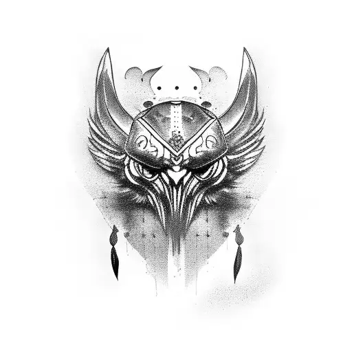 Odin's ravens tattoo design idea