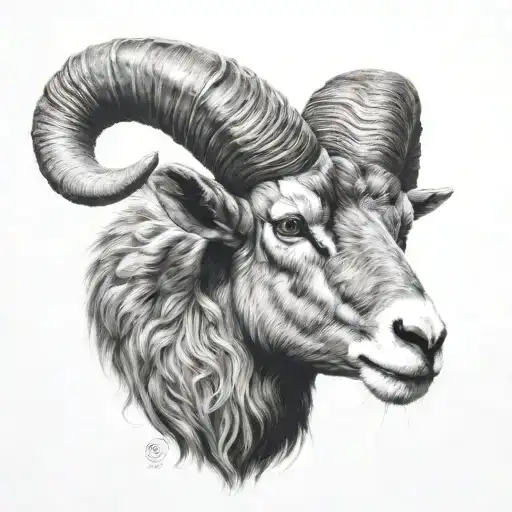 capricorn ram tattoo design idea