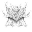 back tattoo angel and devil wings tattoo design idea