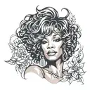 whitney houston  tattoo design idea