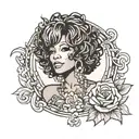 whitney houston  tattoo design idea