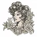 whitney houston  tattoo design idea