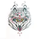 wolf phoenix tattoo design idea