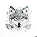 wolf phoenix tattoo design idea