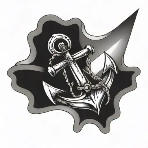 boredom anchor tattoo design idea