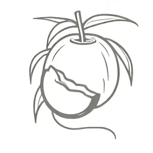 A coconut tattoo design idea