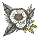 A coconut tattoo design idea