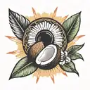 A coconut tattoo design idea