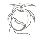 A coconut tattoo design idea