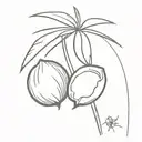 A coconut tattoo design idea