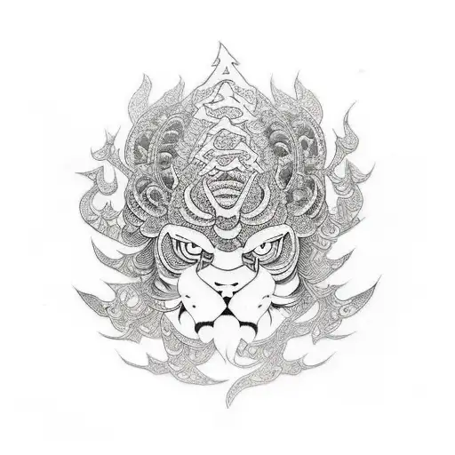 Strong and Black tattoo design idea