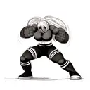 Strong and Black tattoo design idea